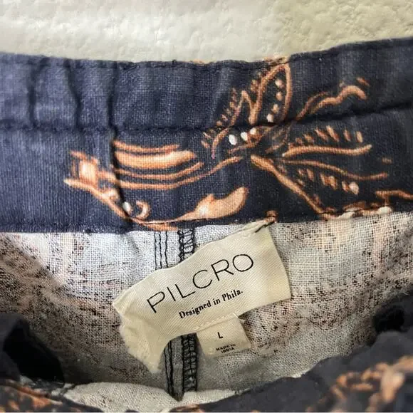 Anthropologie Pilcro Beach‎ Cargo Linen Pants Womens Size L - Picture 7 of 9